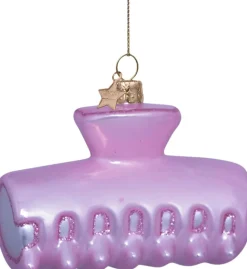 Ornament glass soft pink opal hair clip H6. 5cm