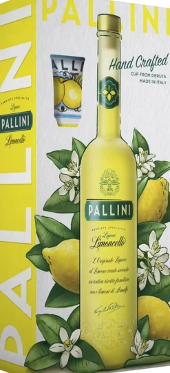 Pallini Limoncello med Håndlavet Keramikkop