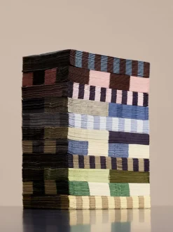 Pattern Napkins-Set of 20 Lunch-Off-white, green and black M check