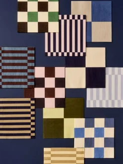 Pattern Napkins-Set of 20 Lunch-Off-white, green and black M check