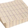 Pattern Napkins-Set of 20 Lunch-Off-white and blue grid