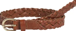 PCAVERY LEATHER BRAIDED SLIM BELT N