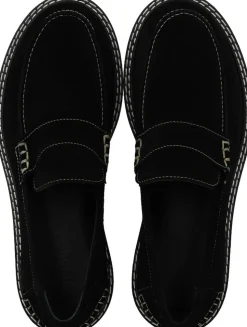 Penny loafer med kontraststikninger