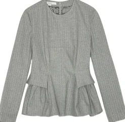 PEPLUM TOP WITH LONG SLEEVES