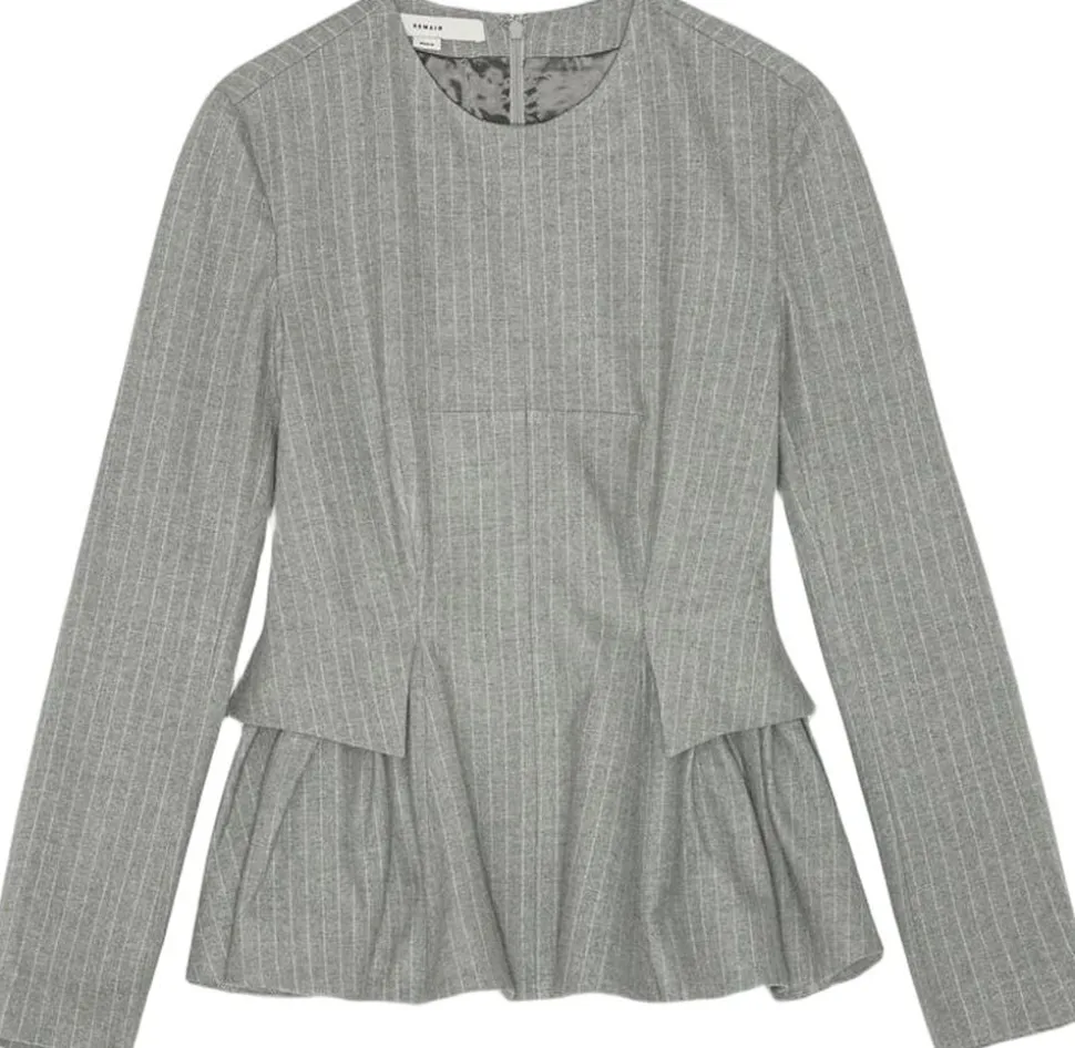 PEPLUM TOP WITH LONG SLEEVES