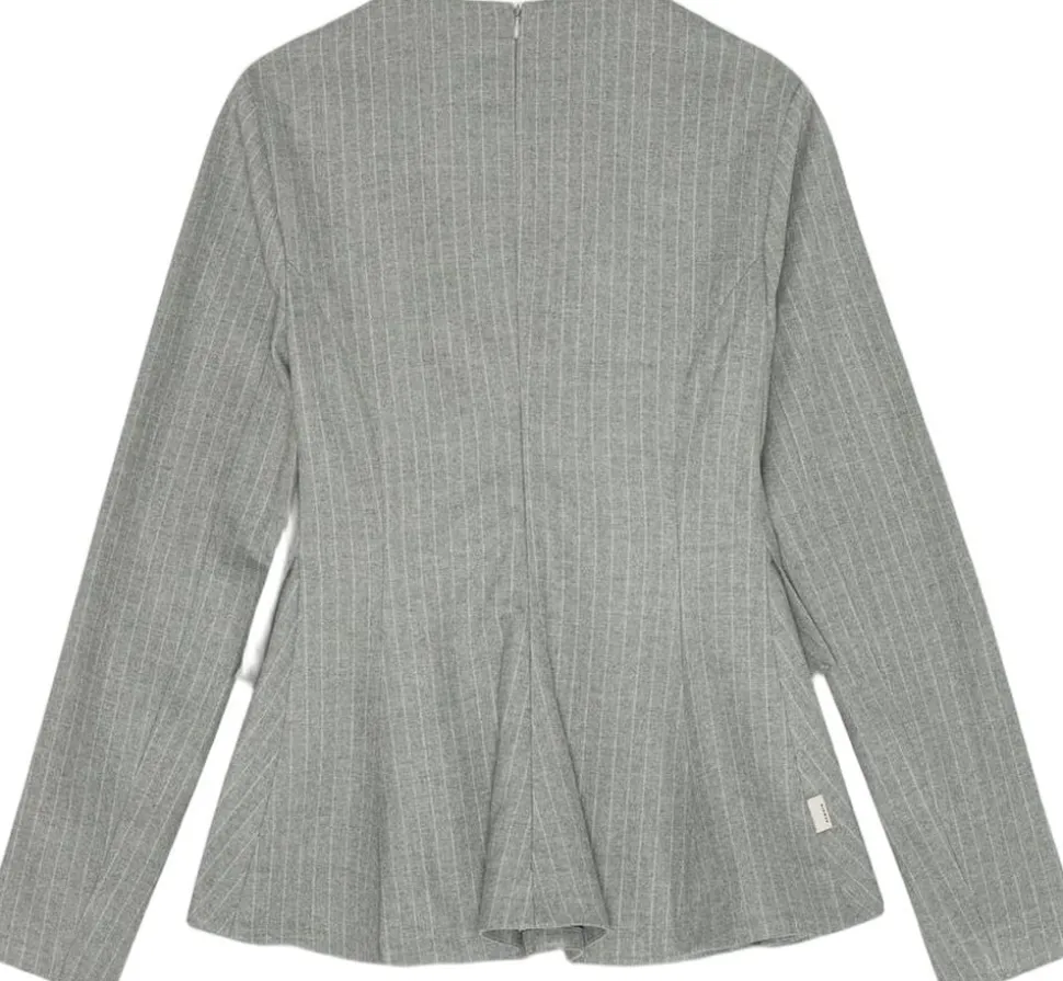 PEPLUM TOP WITH LONG SLEEVES