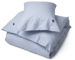 Pin point dynebetræk blå/hvid