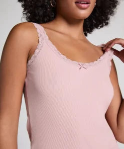 PJ CAMI RIB LACE CONTRAST