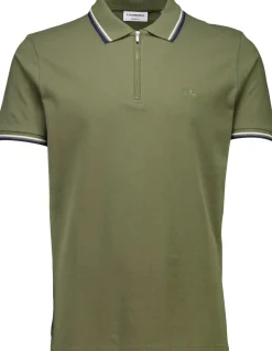 Polo shirt w. zip neck