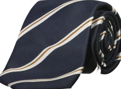 Polyester tie with stripe 7 cm