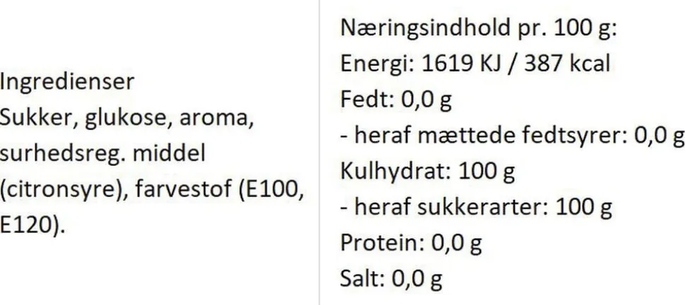 Rabarber bolcher med smag af friske rabarber
