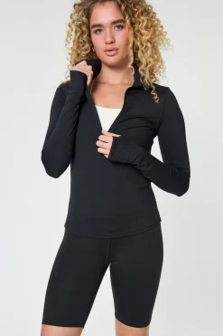 Reset Long Sleeve Mock Neck, Half Zip