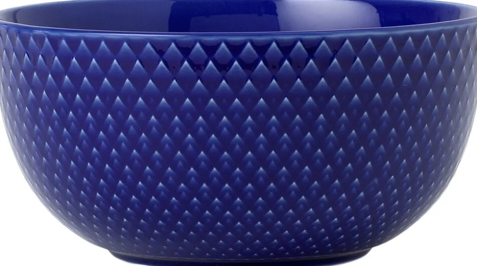 Rhombe Color Skål Ø13 cm mørk blå porcelæn