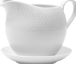 Rhombe Saucekande 67 cl hvid porcelæn