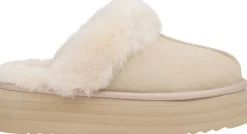 ROBSON - SILK COW SUEDE MULES WITH SHEARLING