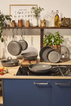 Salina Ceramic Stegepande, 28 cm, Aluminium, Titanium forstæ