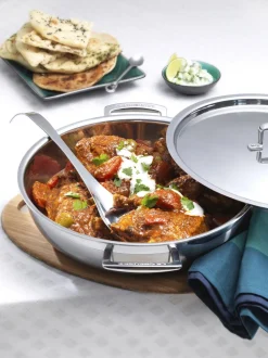 Sautergryde m/ låg 3-ply rustfrit stål