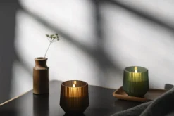 Scented wax glass candle, Serenity, Green, 8,5x9,5 cm *