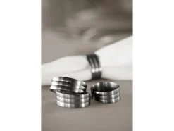 Servietring Thebe 4 stk. Mat stål Recycled