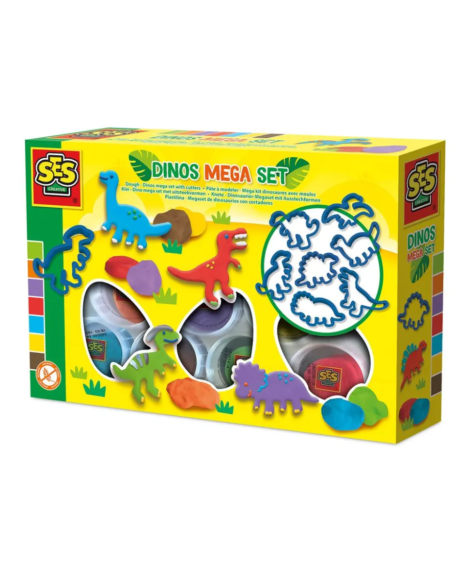 SES Creative - Modellervoks - Dino Megasæt med udstikkere