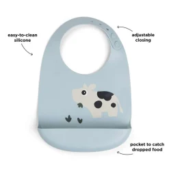 Silikone hagesmæk Dotti Blå