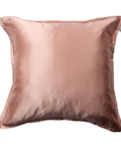 Silke pudebetræk med lynlås, 100 % morbærsilke, 60x63 cm, rosa