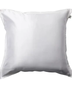 Silke pudebetræk med lynlås, 100 % morbærsilke, 60x63 cm, hvid
