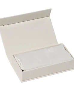 Silke pudebetræk med lynlås, 100 % morbærsilke, 60x63 cm, hvid