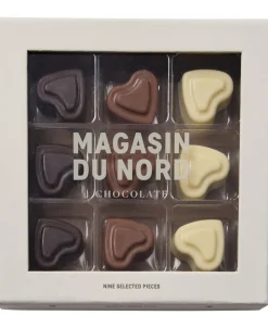 Æske, 9 stk. Hjerte chokolade, 90g