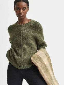 SLFLULU LS ALPACA BLEND KNIT SHORT CARDIGAN B