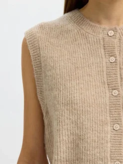 SLFLULU SL BUTTON O-NECK VEST NOOS