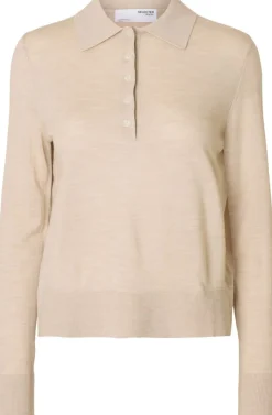 SLFTHEA LS KNIT MERINO COLLAR NECK