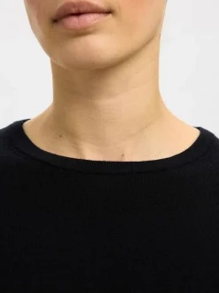 SLFTHEA LS KNIT MERINO O-NECK NOOS