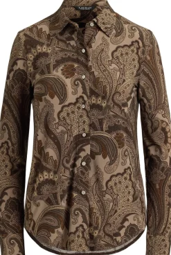 Slim Fit Paisley Jersey Shirt