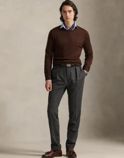 Slim Fit Washable Wool Crewneck Sweater