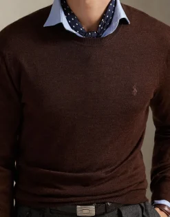 Slim Fit Washable Wool Crewneck Sweater