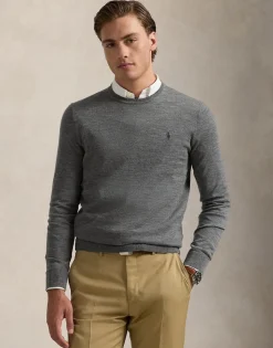 Slim Fit Washable Wool Crewneck Sweater