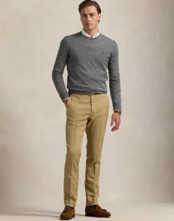 Slim Fit Washable Wool Crewneck Sweater