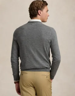 Slim Fit Washable Wool Crewneck Sweater
