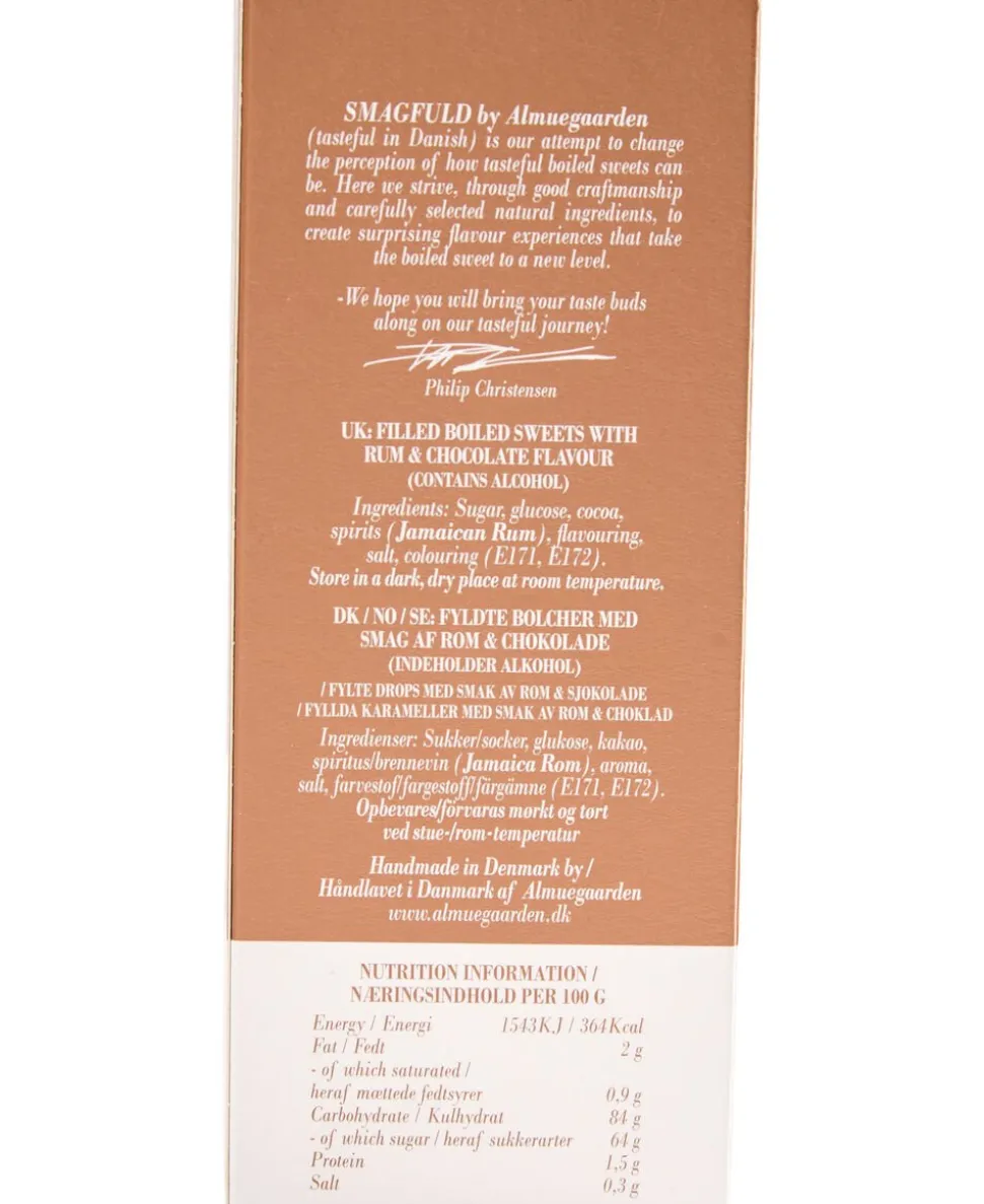 Smagfuld Gavepakning - ELSKER DIG (rød/bronze)