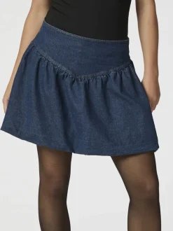 Solar Denim Balloon Skirt