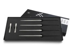 Spisepinde-sæt Focus de Luxe 23 cm 6 dele Sort/Mat stål