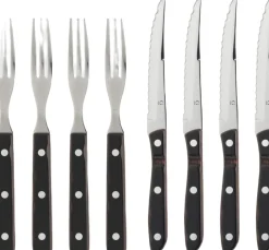Steakbestik/grillbestik Old farmer classic 8 dele Træ/Stål