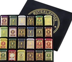 Østerlandsk Julegaveæske, 24 stk minidåser løsvægt te