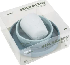 Stick&Stay spisesæt Deer friends Blå