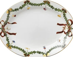 Stjerne Riflet jul 37 cm. fad