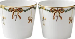 Stjerne Riflet Jul 7 cm. skåle 2 stk.