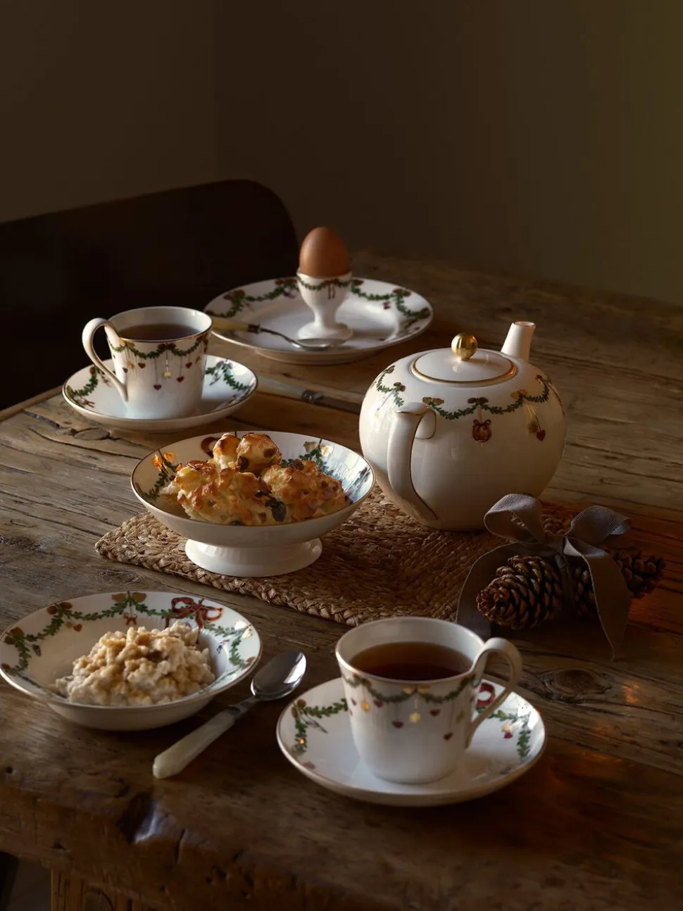 Stjerne Riflet Jul æggebæger 6,25 cm. 2 stk.