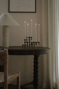 STOFF Nagel candle holder/stage set with 3 pcs - bronzed bra