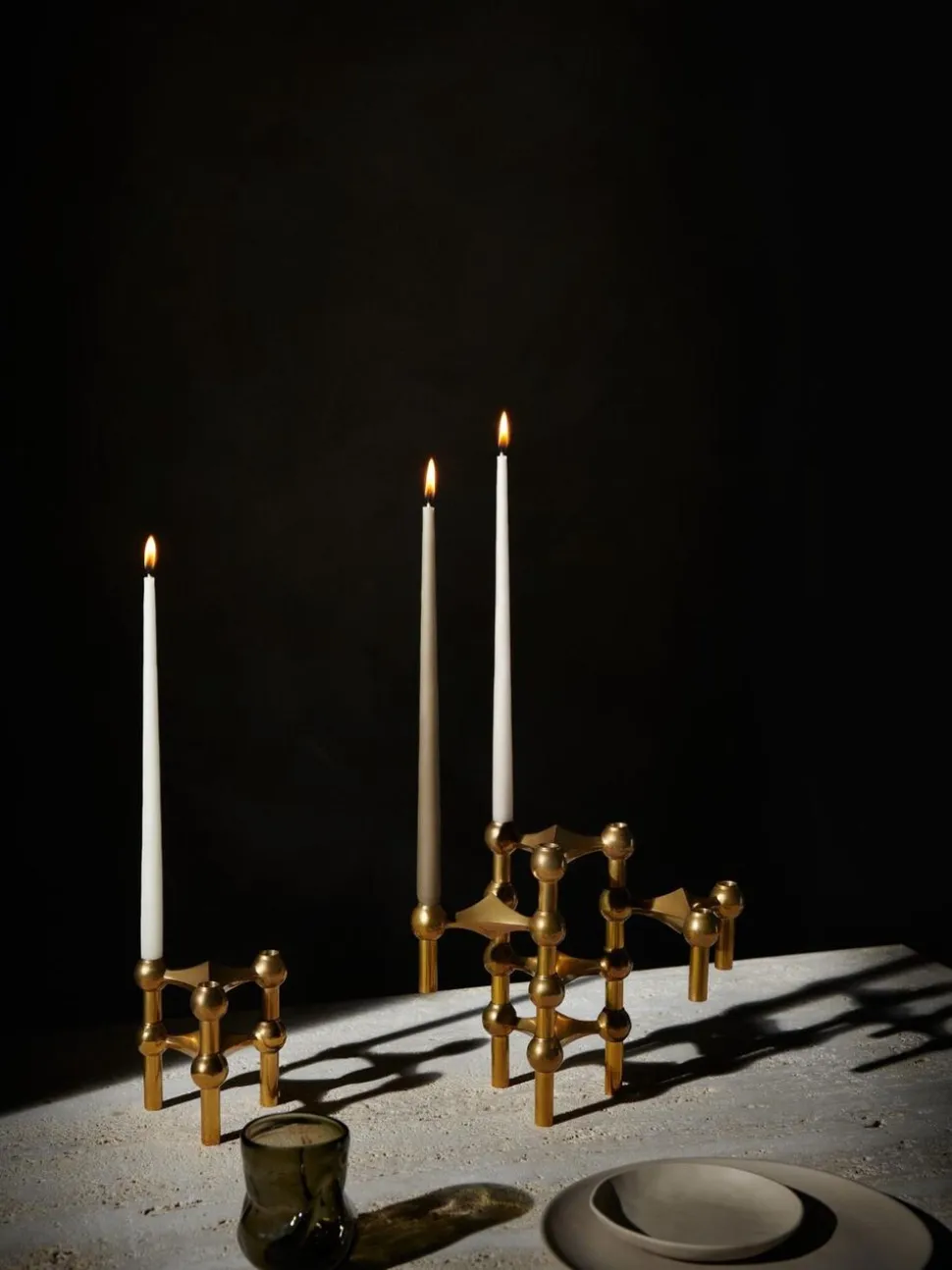 STOFF Nagel® lysestage messing